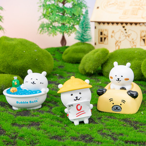 Yu Mo Relax <b>Bear</b> Blind Box Resin Figurine Toy 6pcs Set Creative <b>Cute</b> Desktop Ornament Gift for Kids and Collectors - Product Image 2