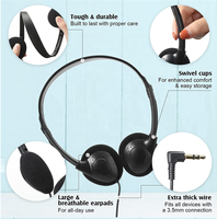 Casque d'usine pas cher casque d'hôpital de conférence filaire casque réutilisable à bas prix pour écouteur de compagnie aérienne casque pour enfants