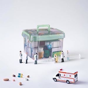 <b>Clear</b> Storage Box <b>Container</b>,Family First Aid Box Medicine Box Organizer <b>Plastic</b> Medicine Storage Kit,First Aid Storage Box - Product Image 5