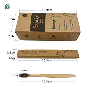 Weiße Bambus-Zahnbürste für Erwachsene Weiche Borste Biologisch abbaubare und umwelt freundliche Einweg-Zahnbürste für den Heimgebrauch - Product Image 3