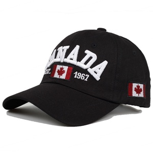 Casquette de baseball brodée en 3D avec drapeau canadien - Product Image 4
