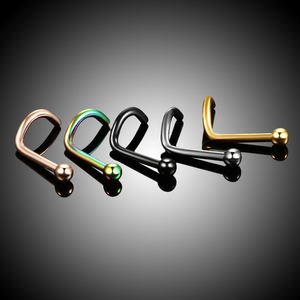 Bijoux <span class=keywords><strong>de</strong></span> <span class=keywords><strong>piercing</strong></span> pour le nez en titane <span class=keywords><strong>de</strong></span> style mixte, clous <span class=keywords><strong>de</strong></span> nez en cristal pour femmes et hommes - Product Image 3