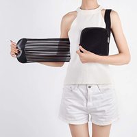 Ceinture de soutien thoracique pour réduire la douleur de la cage thoracique, soutien de compression thoracique pour les blessures, enveloppe thoracique pour les côtes