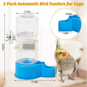 Dispensador Automático de Agua para Pájaros, Productos para Loros, Bebedero y Comedero para Aves - Product Image 2