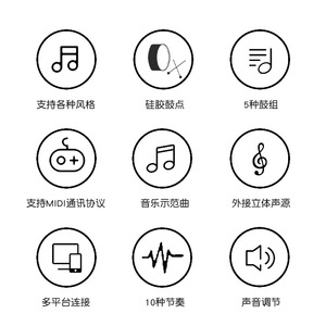 Batería Electrónica Enrollable Personalizada para Niños Principiantes, Set de Batería de Jazz <span class=keywords><strong>Plegable</strong></span> con Altavoz y Soporte - Product Image 2