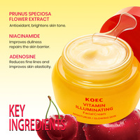 Crème Visage Illuminatrice et Raffermissante KOEC au Bakuchiol et Niacinamide en Capsules – Hydratant Éclaircissant Anti-Taches