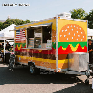 OEM Foldable Mobile Bar <b>Folding</b> Car Trailer Food Hot Dog Cart - Product Image 6