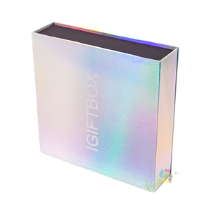 Boîte d'emballage de parfum de luxe en matériau holographique magnétique rigide écologique en gros avec <span class=keywords><strong>insert</strong></span> en éponge - Product Image 4