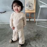 Prêt à expédier, ensemble de pulls en tricot pour enfants neutres, 100% coton, pour garçons et filles, vêtements pour bébés