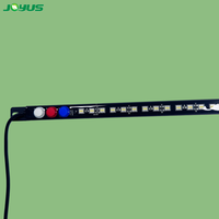Barre lumineuse LED tricolore rouge, blanc, bleu, DC12V, 3 en 1, interrupteur intégré, intensité réglable, profil en aluminium, étanche IP67, pour auvent 4x4, 90CM