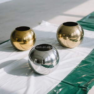 Ronde Roestvrijstalen Bloemenvaas Decoratieve Rustieke Bloemenvaas Voor Woonkamer - Product Image 4