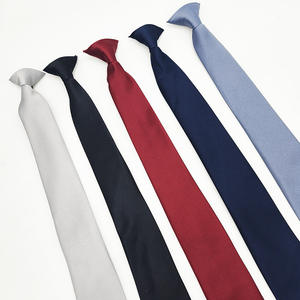 Clip sulla cravatta da uomo con Clip sulla cravatta facile da collo a righe a tinta unita e Plaid misto cravatta per la scuola di ufficio - Product Image 3