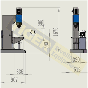 Machine à riveter orbitale radiale hydraulique TIGER Factory 14kn 34kn Force Maximale 2-16mm pour rivets pleins et creux - Product Image 3