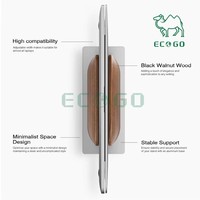 Support portable pour ordinateur portable en bois de noyer, réglable, vertical, pour ordinateur portable