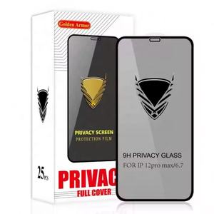 Anti-peep Golden Armor OG 2.5D Privacy 9H Verre trempé pour <span class=keywords><strong>iphone</strong></span> 16 <span class=keywords><strong>Pro</strong></span> 15 <span class=keywords><strong>Pro</strong></span> Max Anti spy Film protecteur d'écran pour Samsung - Product Image 1
