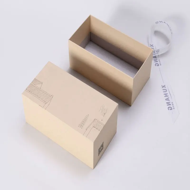 Kotak kemasan kotak teh Logo cetak kustom mewah kotak kemasan kardus kertas Kraft kecil