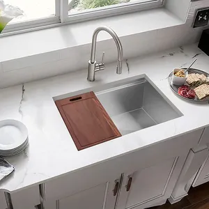 USA Warehouse Undermount 30"x18" Inch Handmade Stainless Steel Workstation Kitchen Sink With With The All-in-one Accessory Set