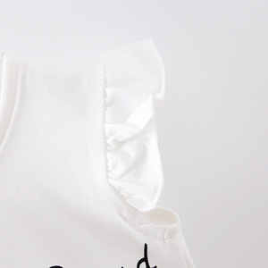 Nouvelle conception, ensemble cadeau pour bébé fille, été, en coton biologique, imprimé fleurs, manches volantes, boutique de beauté - Product Image 3