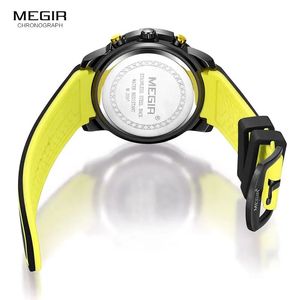 Reloj Deportivo MEGIR 2097 para Hombre, Cuarzo Japonés, Correa de Silicona, Luminoso, Cronógrafo, Resistente al Agua 3ATM - Product Image 3