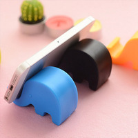 Support de téléphone portable en silicone en forme d'éléphant mignon, support de téléphone portable portable stable et antidérapant