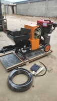Nouvelle machine à projeter du ciment et du mortier diesel portable avec pompe et compresseur intégrés pour la construction