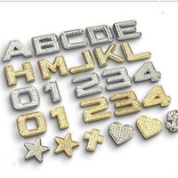 Autocollant 3D en métal avec strass pour voiture, lettres brillantes en cristal, chiffres, symboles, emblème de voiture auto-adhésif, décalcomanie pour voiture