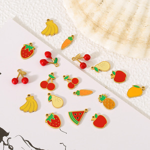 จี้รูปผลไม้หยดน้ำ ซีรีส์ Dripping Fruit ทำจากสแตนเลส อุปกรณ์ตกแต่งเครื่องประดับ DIY ฤดูร้อน 2025 ผลิตที่เมืองอี้หวู่ - Product Image 1