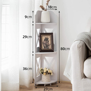 Hiện Đại Gỗ-Nhựa Hội Đồng Quản Trị Thân Thiện Với Môi Tam Giác Tầng Đứng Góc Phòng Tắm Lưu Trữ Giá <span class=keywords><strong>3</strong></span>-Lớp Đa Chức Năng Bóng Kết Thúc - Product Image 5