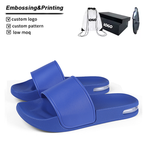 남성용 사용자 정의 로고 실내 PVC 샌들 통기성 방수 슬라이드 슬리퍼 디자인 양각 치넬로 인쇄 슬라이드 고무 색상 - Product Image 1