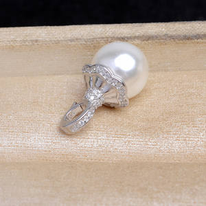 ตัวจับจี้รูปทรงร่มเงินแท้ S925 ขนาด 12-16 มม. อุปกรณ์ทำเครื่องประดับมุก DIY รุ่น A6042 ตัวล็อค จี้สวยงาม ชาร์ม ปกปิด - Product Image 2