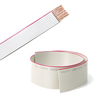 OEM personalizable UL758 estándar UL2651 105 °C 300V color gris con cable plano de PVC de rayas rojas
