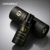 Flacon de parfum transparent mat de luxe avec logo personnalisé, 30 ml, 50 ml, 100 ml, flacon en verre cylindrique vide, boîte en papier avec gravure