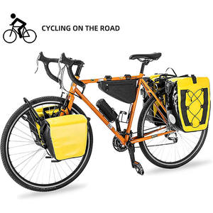 Sacoche de selle unisexe imperméable double face en bâche 20-36L <span class=keywords><strong>à</strong></span> motif géométrique pour porte-bagages arrière de <span class=keywords><strong>vélo</strong></span> - Product Image 4