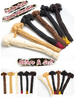 0.2cm 20 Pouces Afro Crépus Bouclés Cheveux Crochet Faux Locs Aiguille Cheveux Humains Dreadlocks Cheveux Humains Accessoires Extension