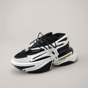 Sneakers noires de luxe pour hommes, chaussures de sport tendance, décontractées, pour le quotidien, style basket-ball - Product Image 1