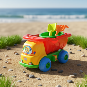 Kids <b>Beach</b> Sand Truck Toy Set with Shovel and Rake Outdoor Sandbox Play Toy - Product Image 3