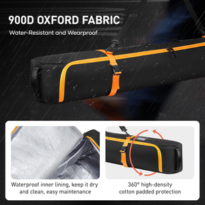 Sac de transport de <span class=keywords><strong>ski</strong></span> simple de grande capacité Sac de protection de <span class=keywords><strong>ski</strong></span> de voyage robuste entièrement rembourré - Product Image 4