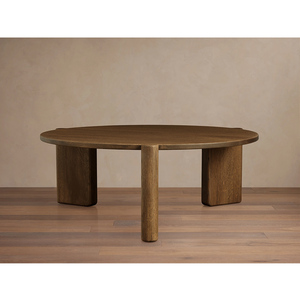 Muebles Modernos para Sala de Estar, Mesa de Centro Redonda de Madera con <span class=keywords><strong>3</strong></span> Patas - Product Image 3