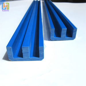 Glissière en plastique PVC en verre double rainure en forme de U <span class=keywords><strong>goulotte</strong></span> de rail de porte coulissante push - pull profil ABS - Product Image 5