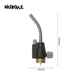 Tête de chalumeau de soudage NURGAZ, inclinée, au propane/gaz Mapp, avec allumage piézoélectrique 08049, pour réparation et chauffage - Product Image 5