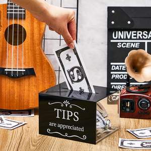 Vente en gros en usine de boîte à cartes de mariage en acrylique conteneur de stockage d'argent seau de don pour les bars et les cafés pour les occasions d'halloween - Product Image 4