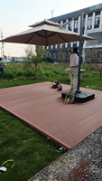 Platelage solide couleur teck foncé platelage Composite emboîtement Co Extrusion platelage conseil pour parc