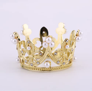 Mini-couronnes en gros pour gâteaux, petites décorations de gâteau en forme de couronne de princesse pour fêtes d'anniversaire - Product Image 2