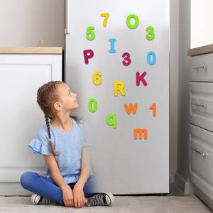 Scatola Magnetica in Legno Educativa con <span class=keywords><strong>Lavagna</strong></span> <span class=keywords><strong>Bianca</strong></span>/Nera e Lettere Colorate in EVA per l'Apprendimento dei Bambini - Product Image 5