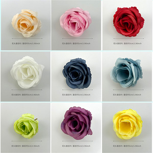 Cabeza de Rosa Rizada Simulada de 5 cm, Flor Artificial de Seda, Decoración de Boda, Estilo Clásico - Product Image 6