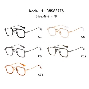 Hengtai 2024 nueva llegada logotipo personalizado gafas ópticas con acetato titanio marcos de gafas de moda nuevo estilo - Product Image 2