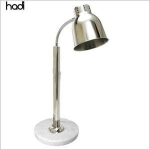 HADI 250W <span class=keywords><strong>Infrarouge</strong></span> Blanc Marbre <span class=keywords><strong>Cuisine</strong></span> <span class=keywords><strong>Lampe</strong></span> de Table Haute Qualité Acier Inoxydable Style Moderne 220V pour Hôtel Restaurant Cuisines - Product Image 1