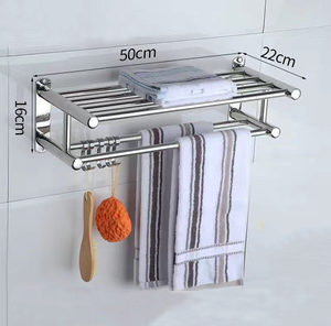 <span class=keywords><strong>Portasciugamani</strong></span> da bagno mensola a parete in acciaio inossidabile <span class=keywords><strong>portasciugamani</strong></span> doppi - Product Image 5