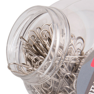 Deli Round Paper Clips 3# Nickel Plated 200 Pieces Barrel Office Supplies - Product Image 4