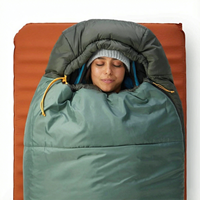 Sac de couchage en nylon recyclé écologique, sac de couchage synthétique de type momie pour le camping en plein air, vente en gros OEM